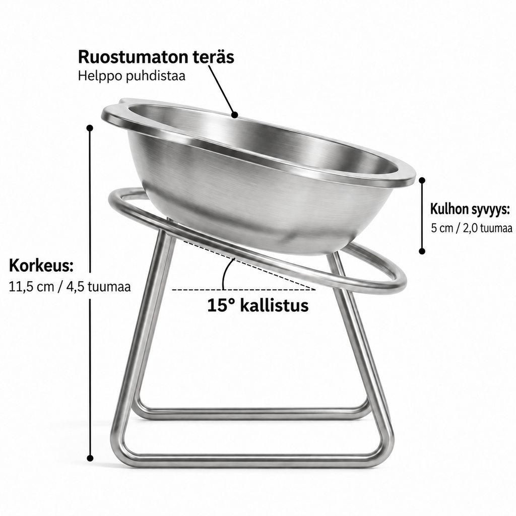Vovena™ Ergonominen 15° Ruokakulho